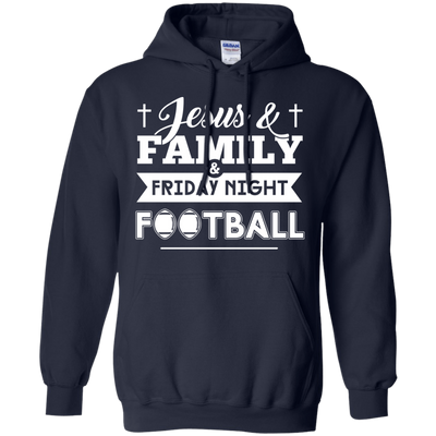 JESUS FAMILY Friday night FOOTBALL-T-Shirt & Hoodie-Pullover Hoodie-Navy