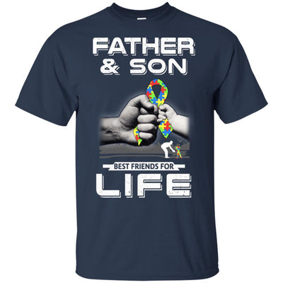 Autism Awareness Father And Son Best Friends For Life-T-Shirt & Hoodie-Classic T-Shirt-Navy