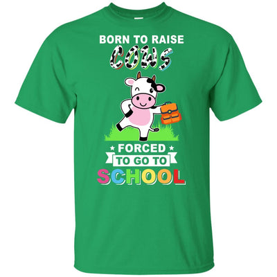 Born To Raise Cow Forced To Go To School Youth-Youth Shirt-Youth T-Shirt-Irish Green