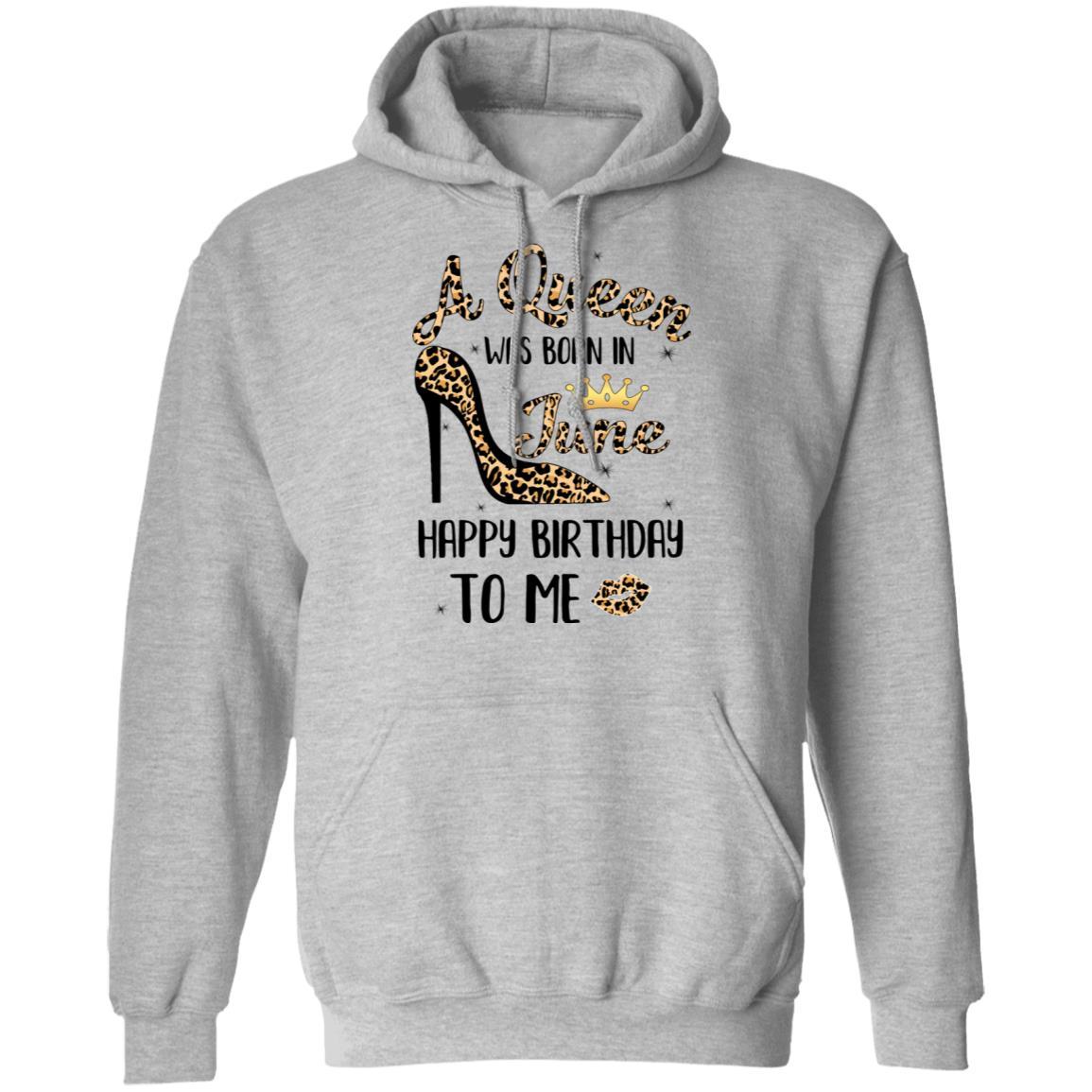 Born In June Girl Leopard High Heels Birthday Women Gift-T-Shirt & Tank Top-Pullover Hoodie-Sport Grey