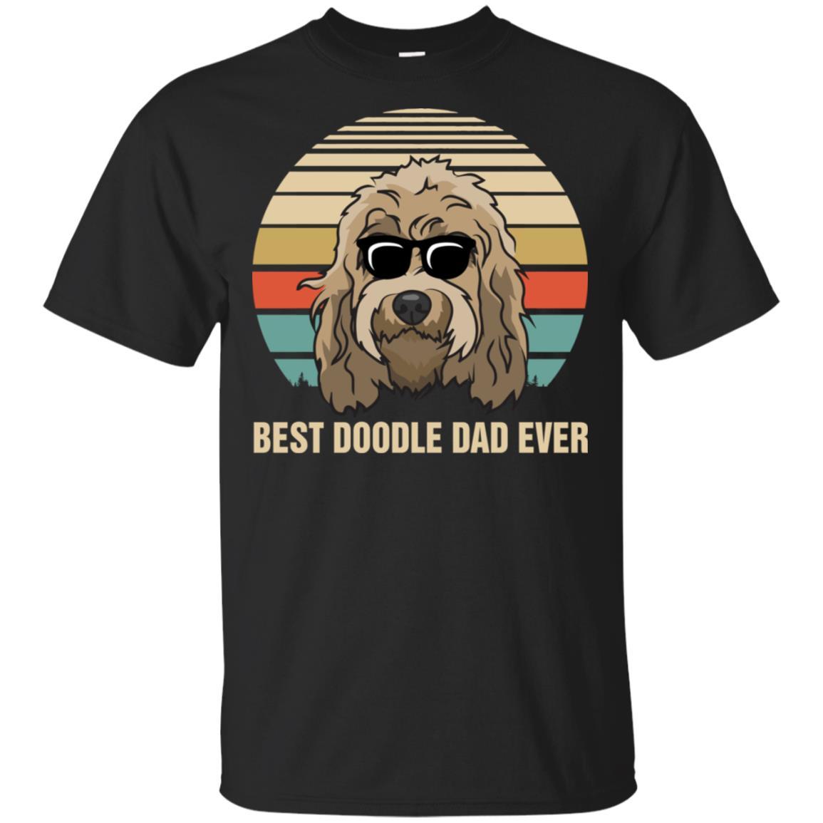 Vintage Doodle Dad Gifts Best Doodle Dad Ever-T-Shirt & Hoodie-Classic T-Shirt-Black