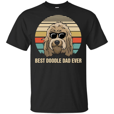 Vintage Doodle Dad Gifts Best Doodle Dad Ever-T-Shirt & Hoodie-Classic T-Shirt-Black