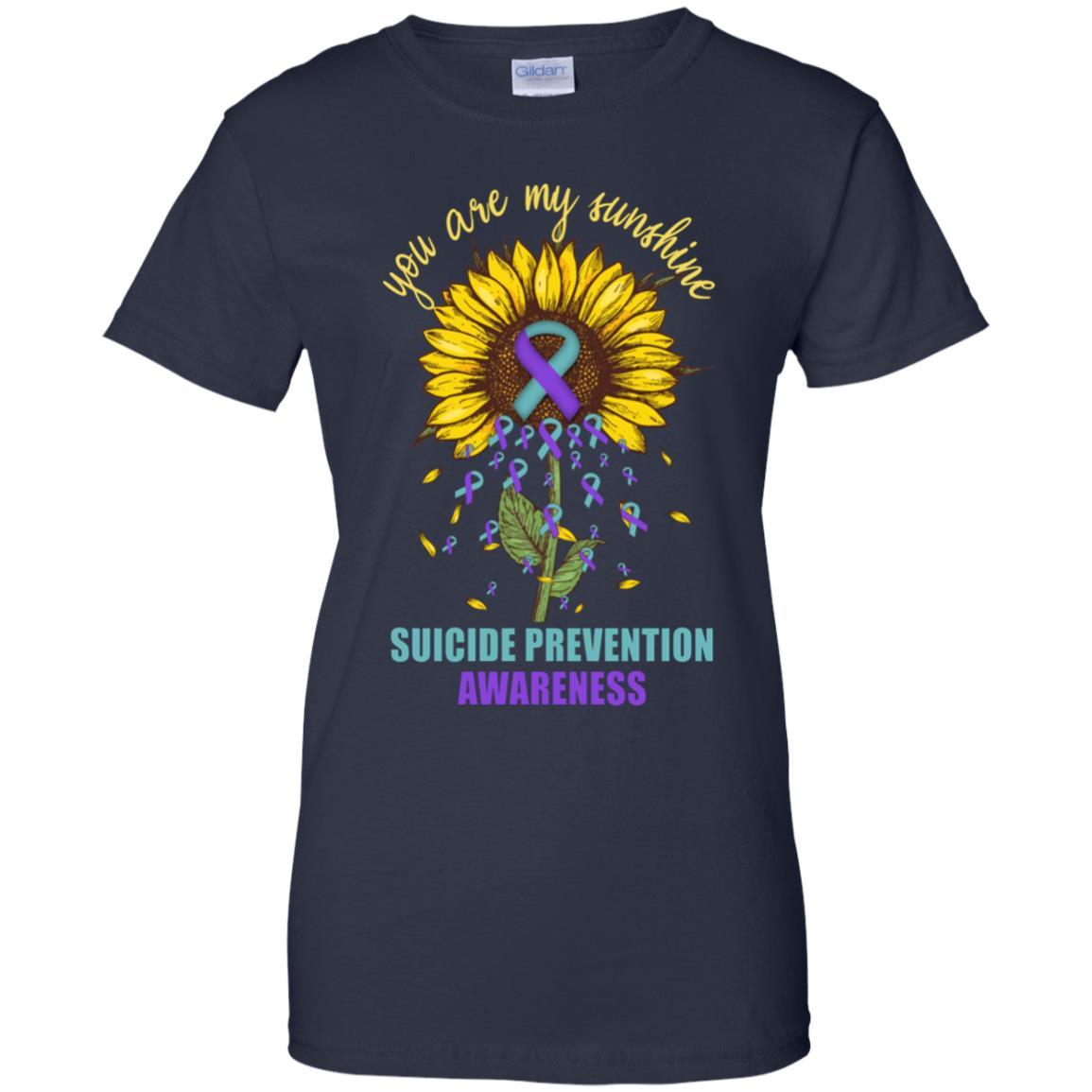 You Are My Sunshine Suicide Prevention Awareness-T-Shirt & Hoodie-Women's T-Shirt-Navy