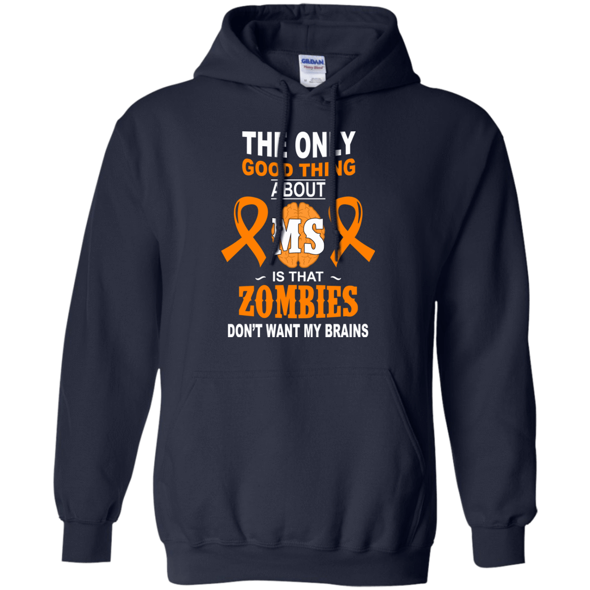 You're Saaaafe - Multiple Sclerosis-T-Shirt & Hoodie-Pullover Hoodie-Navy