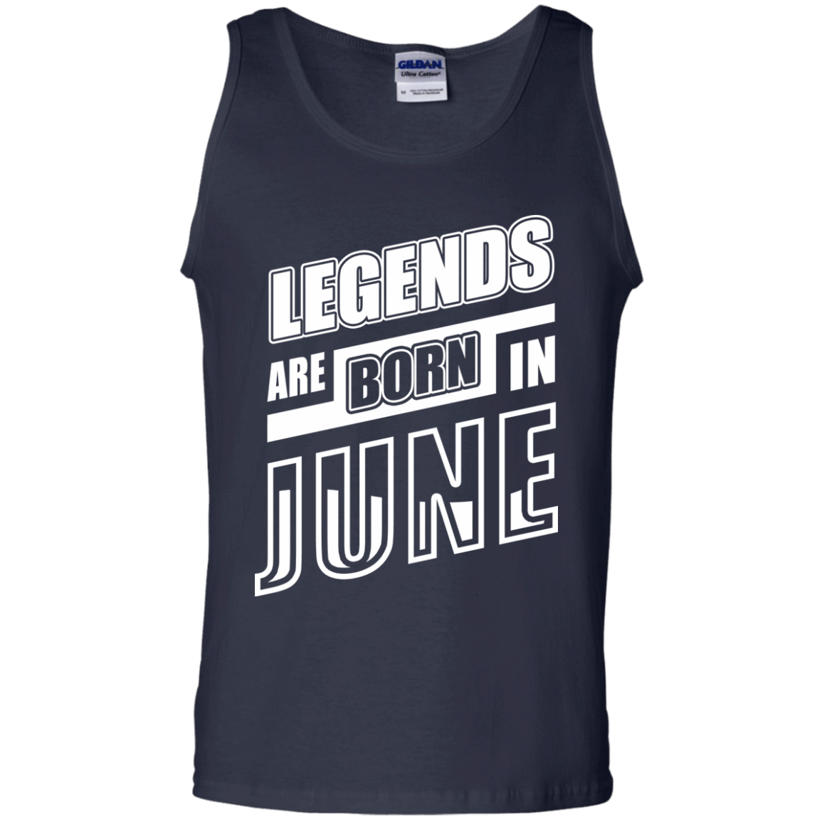 Legends are born in JUNE-T-Shirt & Hoodie-Unisex Tank-Navy
