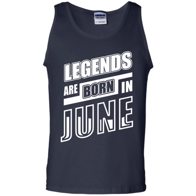 Legends are born in JUNE-T-Shirt & Hoodie-Unisex Tank-Navy