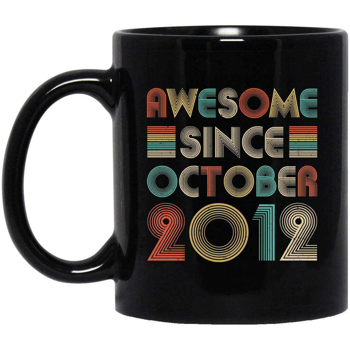 Awesome Since October 2012 Vintage 10th Birthday Gifts Mug