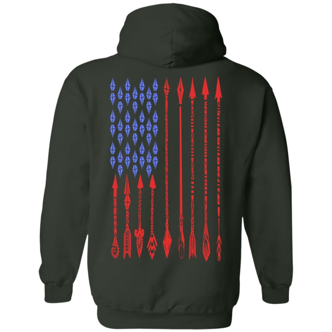 Bow Life American Archer-T-Shirt & Hoodie-Pullover Hoodie-Forest Green