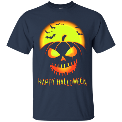 Pumpkin Happy Halloween-T-Shirt & Hoodie-Classic T-Shirt-Navy