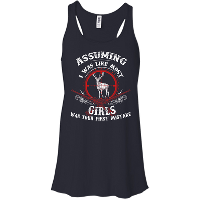 Assuming I was like most girls was your first mistake-T-Shirt & Hoodie-Women's Flowy Racerback Tank-Midnight
