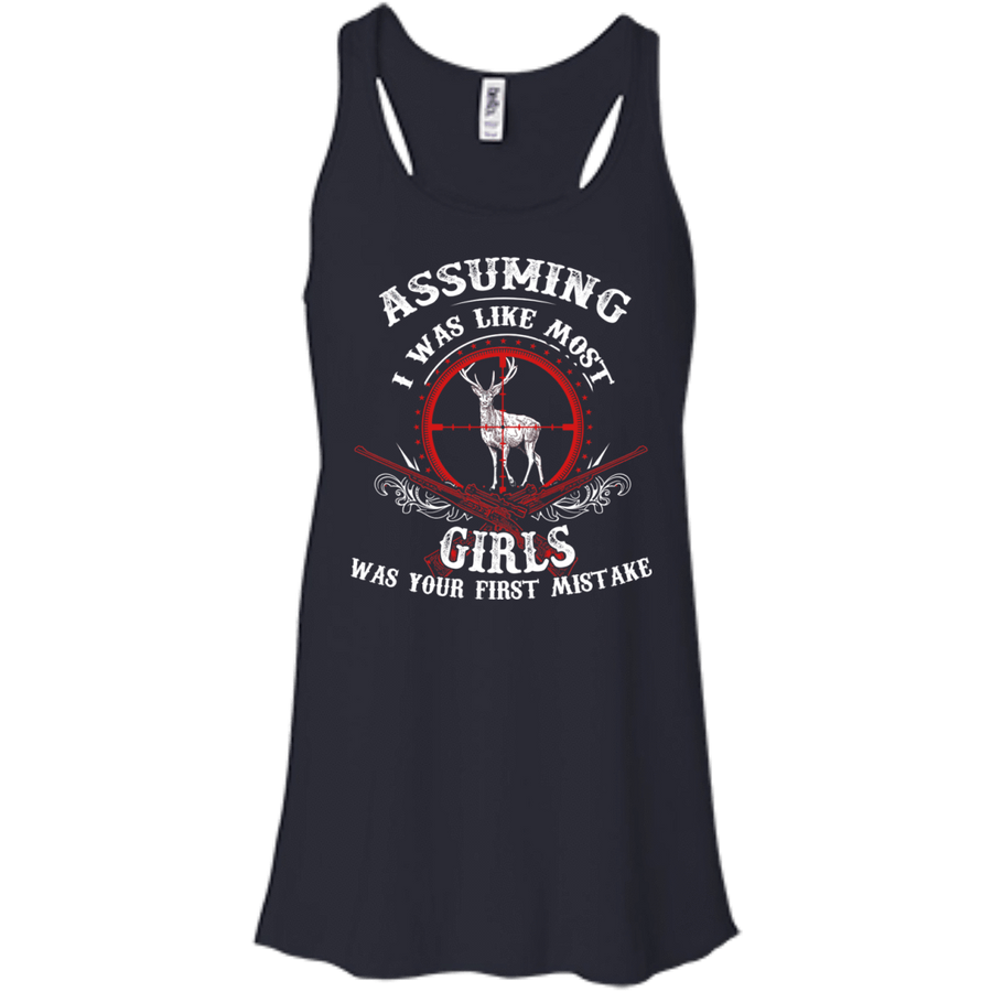 Assuming I was like most girls was your first mistake-T-Shirt & Hoodie-Women's Flowy Racerback Tank-Midnight