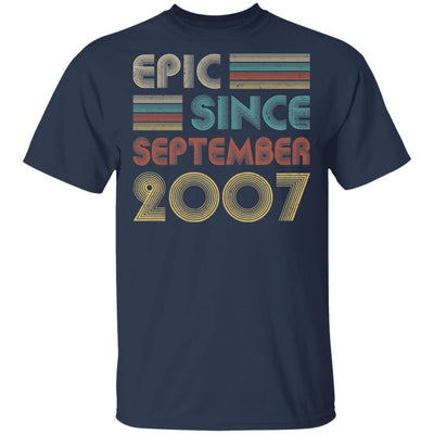 Epic Since September 2007 Vintage 14th Birthday Gifts-T-Shirt & Hoodie-Classic T-Shirt-Navy