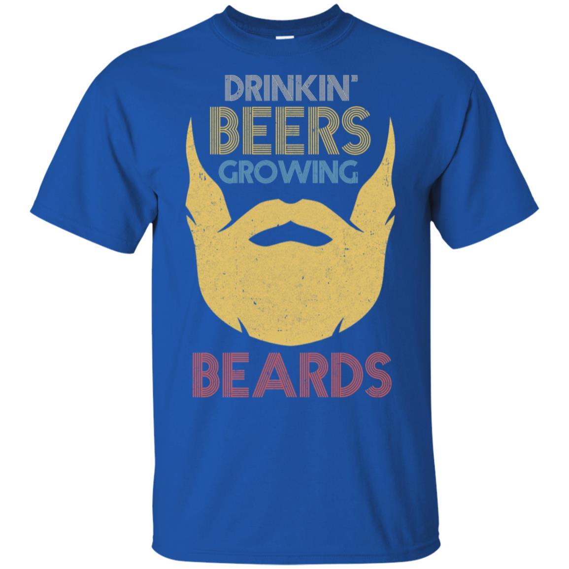Vintage Funny Drinking Beers Growing Beards-T-Shirt & Hoodie-Classic T-Shirt-Royal