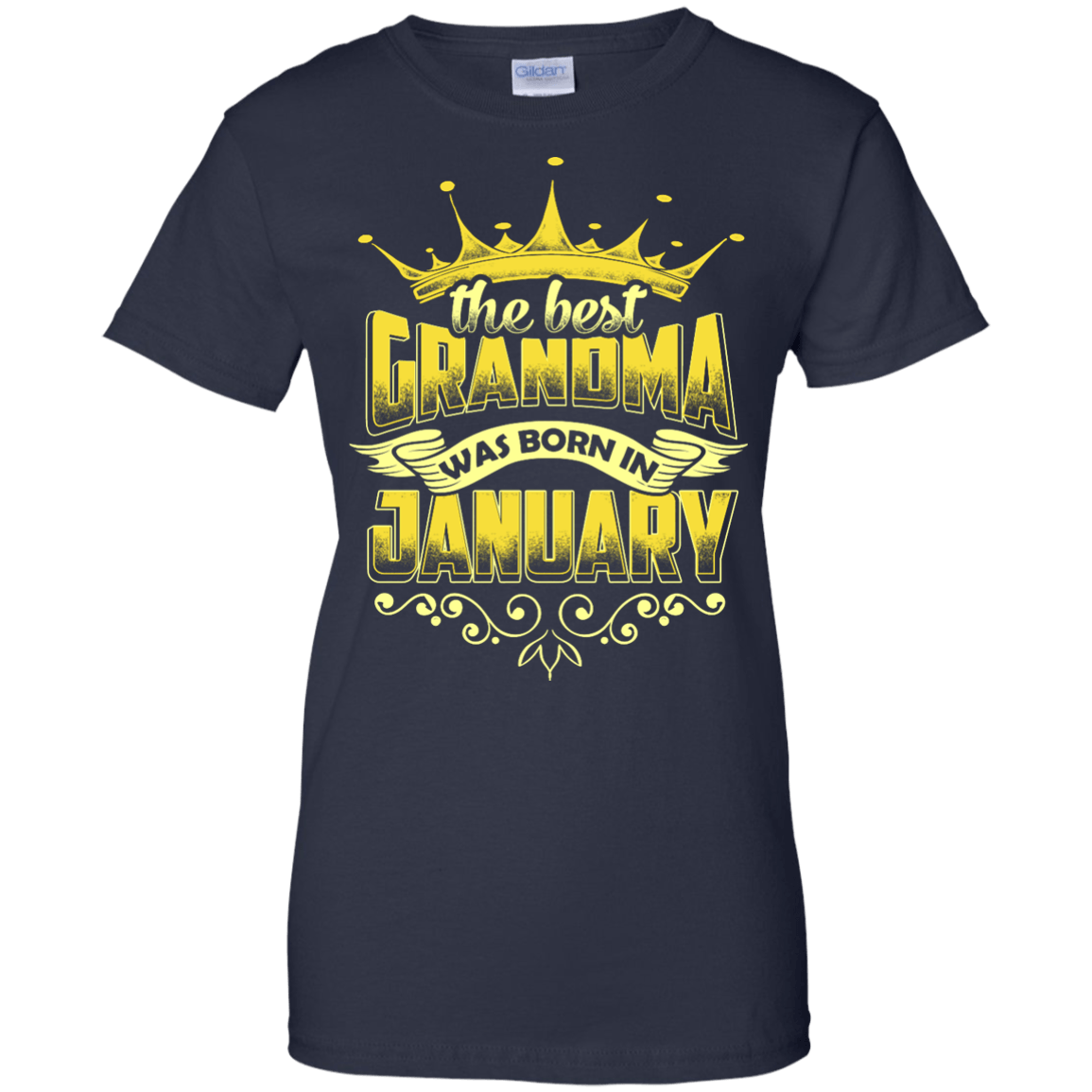 The Best Grandma Was Born In January-T-Shirt & Hoodie-Women's T-Shirt-Navy