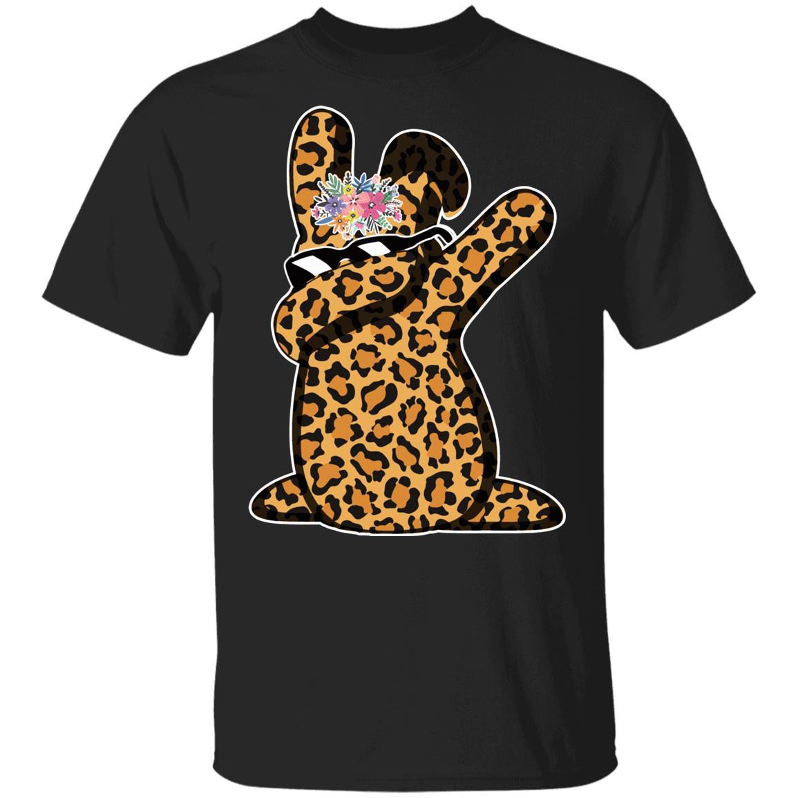 Funny Easter Gift For Her Teen Girls Dabbing Bunny Leopard Youth