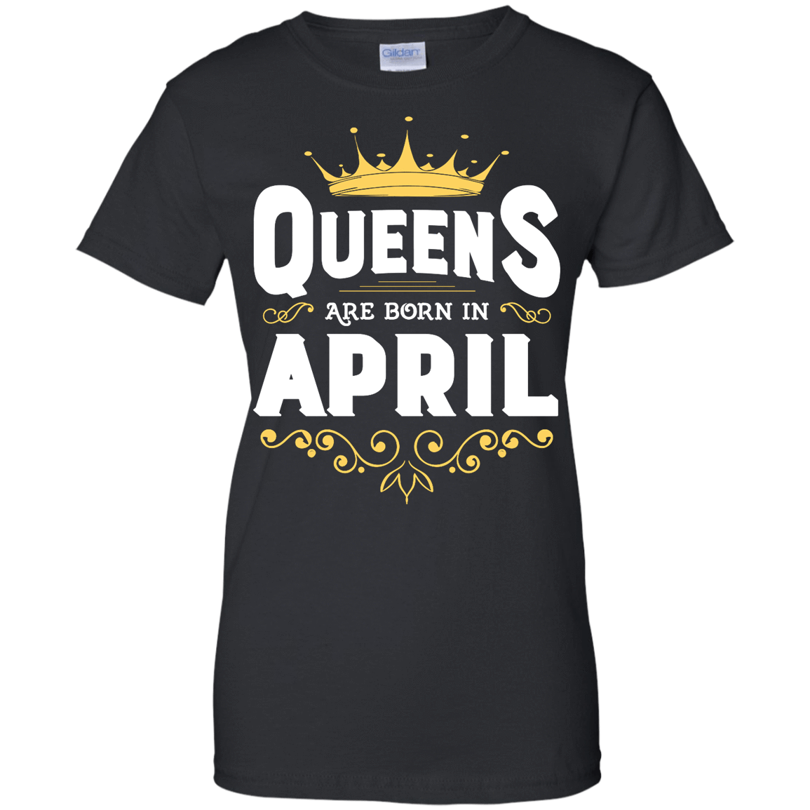 Queens Are Born In April-T-Shirt & Hoodie-Women's T-Shirt-Black