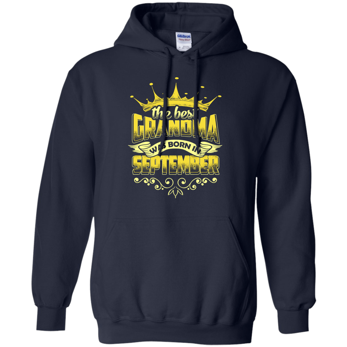 The Best Grandma Was Born In September-T-Shirt & Hoodie-Pullover Hoodie-Navy