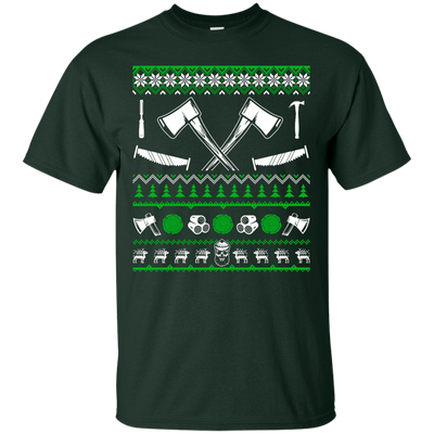 Lumberjack Christmas Sweater-T-Shirt & Hoodie-Classic T-Shirt-Forest Green