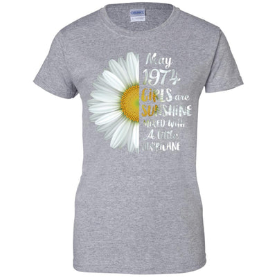May Girls 1974 47th Birthday Gifts-T-Shirt & Tank Top-Women's T-Shirt-Sport Grey