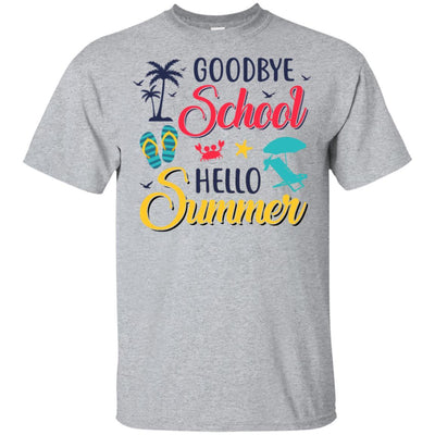 Goodbye School Hello Summer Vintage Retro Style-T-Shirt & Hoodie-Classic T-Shirt-Sport Grey