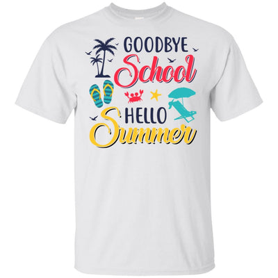 Goodbye School Hello Summer Vintage Retro Style-T-Shirt & Hoodie-Classic T-Shirt-White