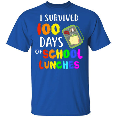 I Survived 100 Days School Lunches Kids Youth-Youth Shirt-Youth T-Shirt-Royal
