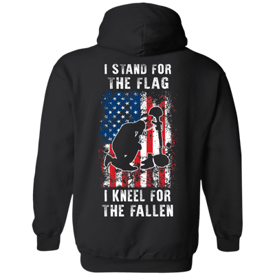 I Stand For The Flag I Kneel For The Fallen-T-Shirt & Hoodie-Pullover Hoodie-Black