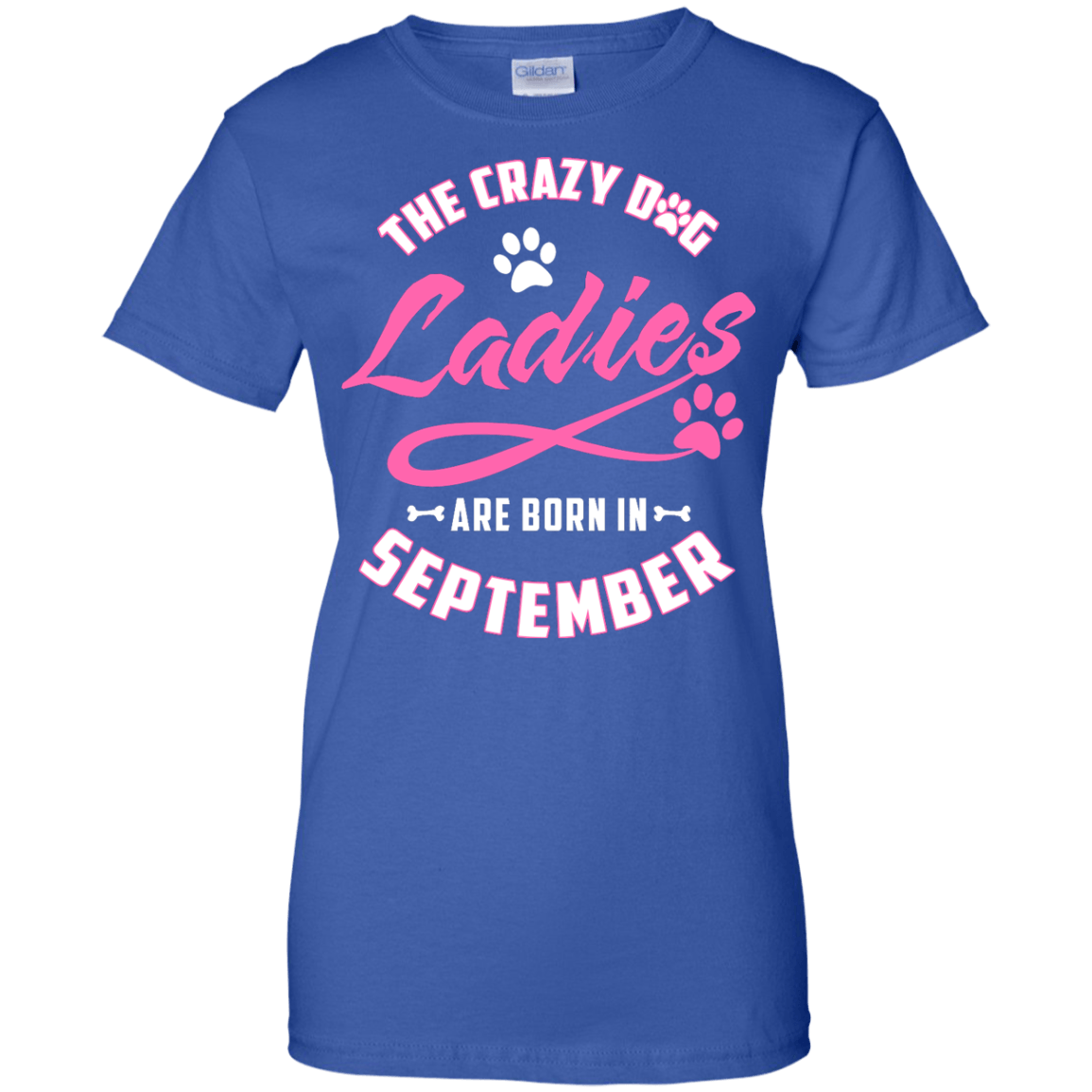 The Crazy Dog Ladies Are Born In September-T-Shirt & Hoodie-Women's T-Shirt-Royal