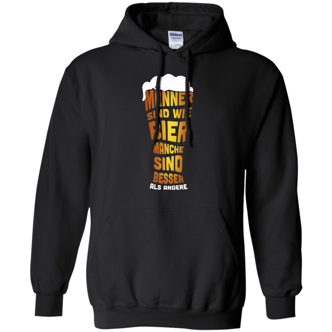 M‚àö¬ßnner Sind Wie Bier Manche Sind Besser Als Andere-T-Shirt & Hoodie-Pullover Hoodie-Black