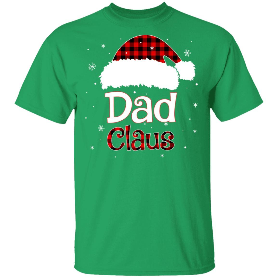 Santa Dad Claus Red Plaid Family Pajamas Christmas Gift-T-Shirt & Sweatshirt-Classic T-Shirt-Irish Green