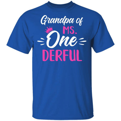 Grandpa Of Ms Onederful 1st Birthday Party Costumes Gifts-T-Shirt & Hoodie-Classic T-Shirt-Royal