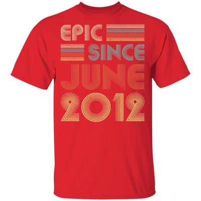Epic Since June 2012 Vintage 9th Birthday Gifts Youth-Youth Shirt-Youth T-Shirt-Red