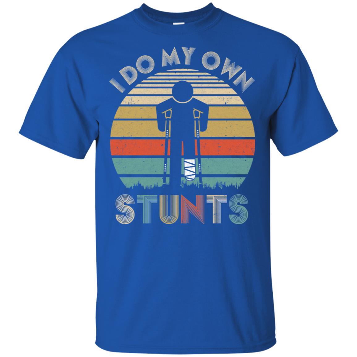 I Do My Own Stunts Funny Injury Broken Leg-T-Shirt & Hoodie-Classic T-Shirt-Royal