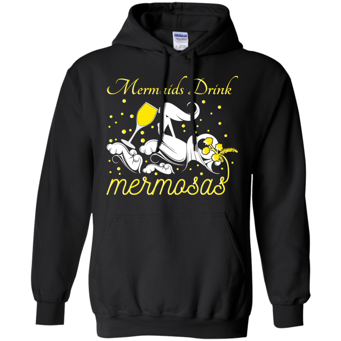 Mermaid drink mermosas-T-Shirt & Hoodie-Pullover Hoodie-Black