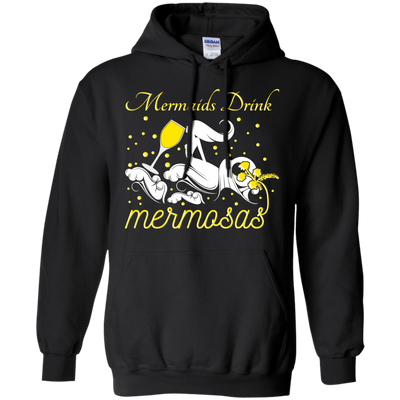 Mermaid drink mermosas-T-Shirt & Hoodie-Pullover Hoodie-Black