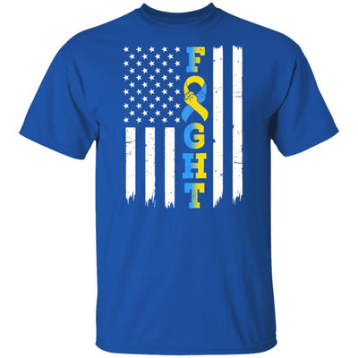Down Syndrome Awareness American Flag Distressed-T-Shirt & Hoodie-Classic T-Shirt-Royal