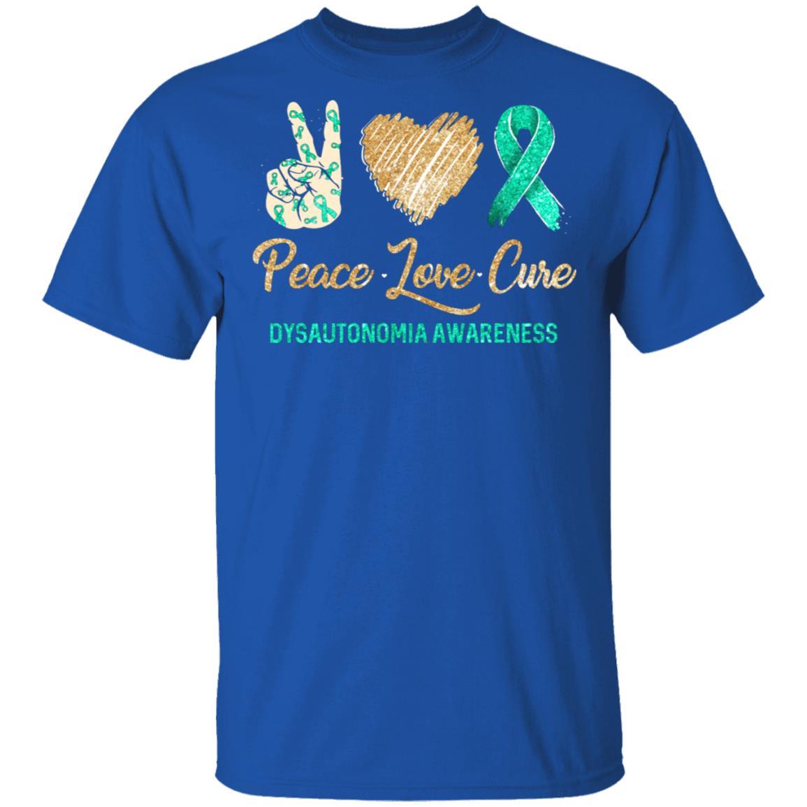 Peace Love Cure Dysautonomia Awareness-T-Shirt & Hoodie-Classic T-Shirt-Royal