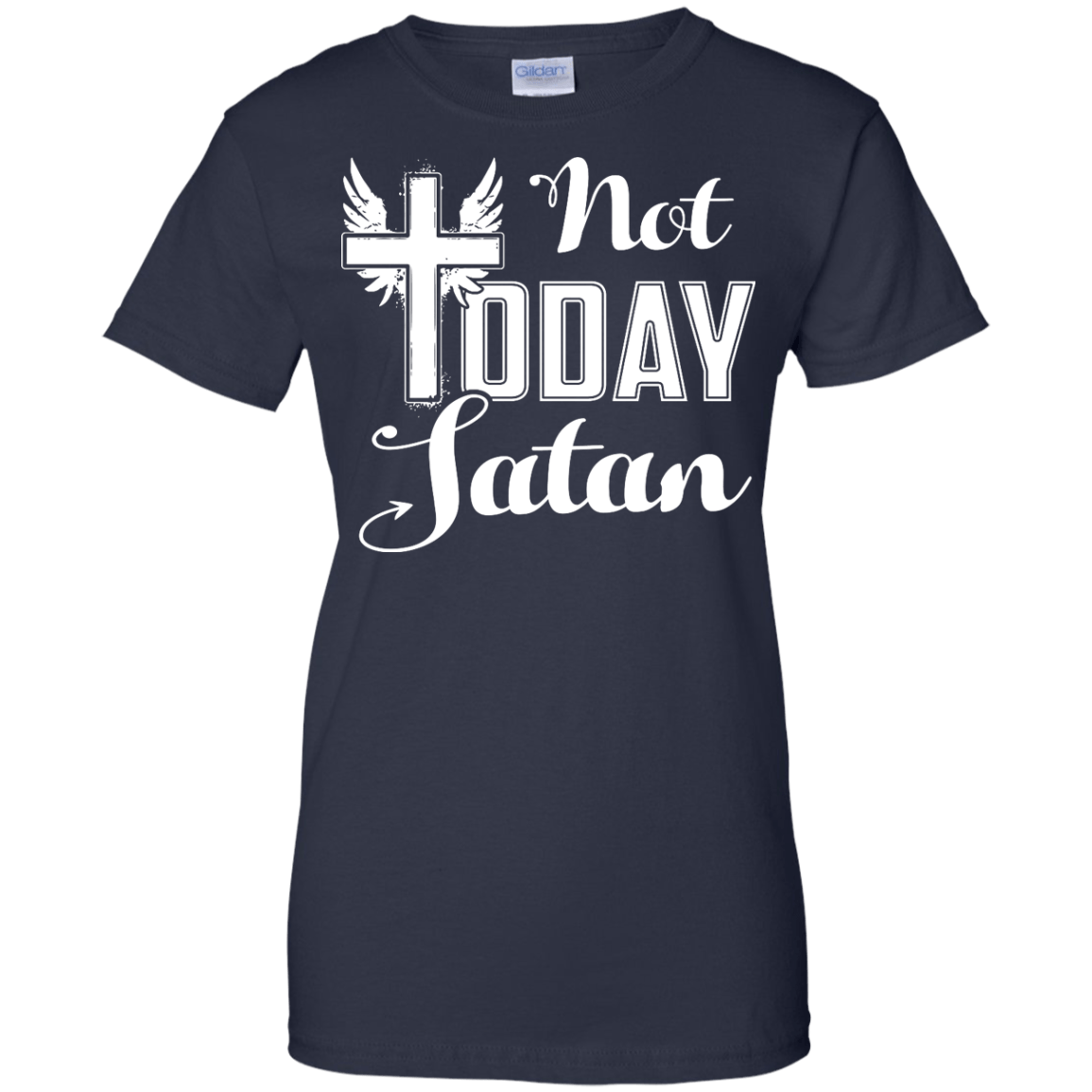 Not Today Satan-T-Shirt & Hoodie-Women's T-Shirt-Navy