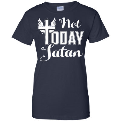 Not Today Satan-T-Shirt & Hoodie-Women's T-Shirt-Navy