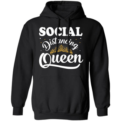 Social Distancing Queen Quarantine-T-Shirt & Tank Top-Pullover Hoodie-Black