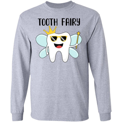 Tooth Fairy Halloween Costume For Adults And Kids-T-Shirt & Hoodie-Long Sleeve T-Shirt-Sport Grey