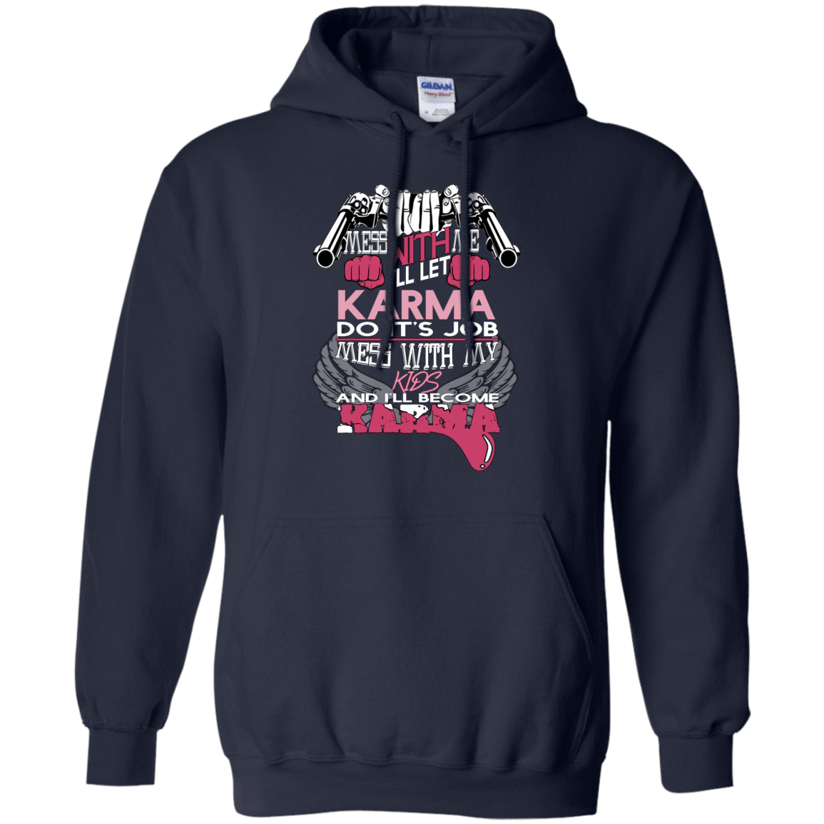 I WILL BECOME KARMA-T-Shirt & Hoodie-Pullover Hoodie-Navy