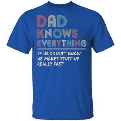 Dad Know Everything Vintage Dad Father's Day Gift-T-Shirt & Hoodie-Classic T-Shirt-Royal