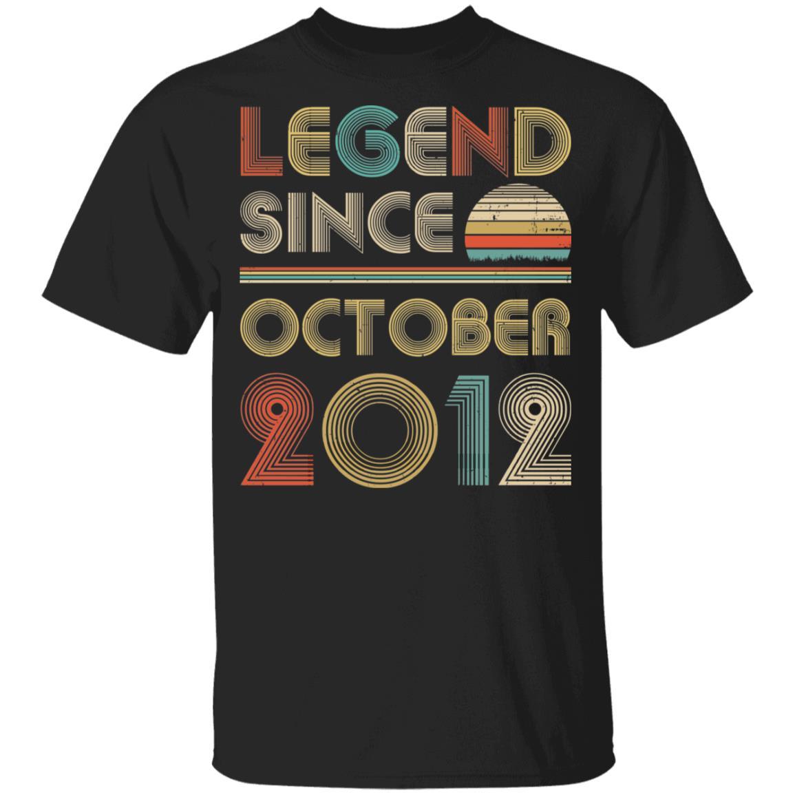 Legend Since October 2012 Vintage 10th Birthday Gifts Youth