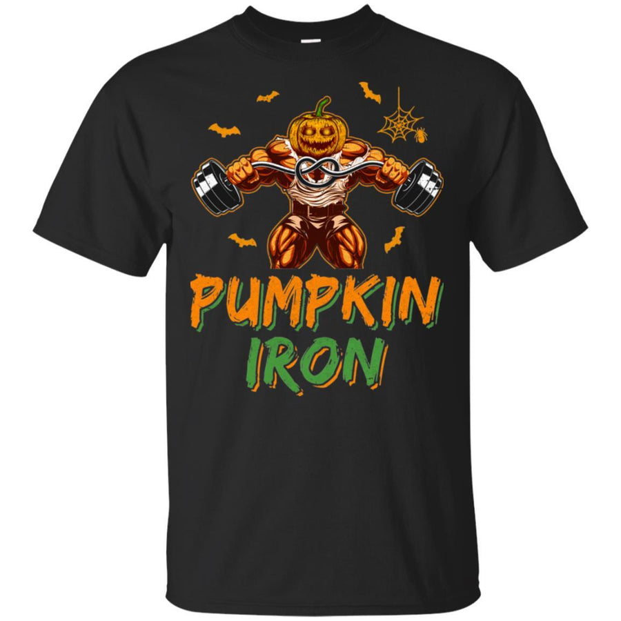 Halloween Gym Workout Pumpkin Iron Motivation For Men-T-Shirt & Hoodie-Classic T-Shirt-Black