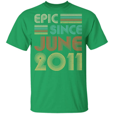 Epic Since June 2011 Vintage 10th Birthday Gifts Youth-Youth Shirt-Youth T-Shirt-Irish Green