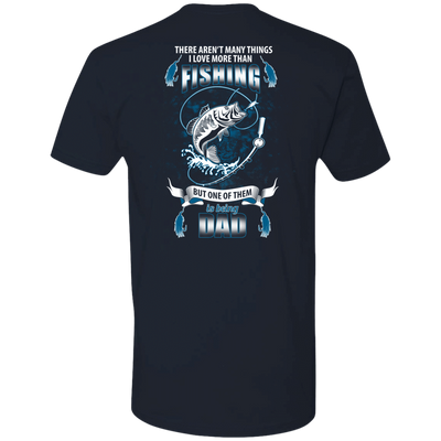 I Love More Than Fishing DAD-T-Shirt & Hoodie-Premium T-Shirt-Midnight Navy
