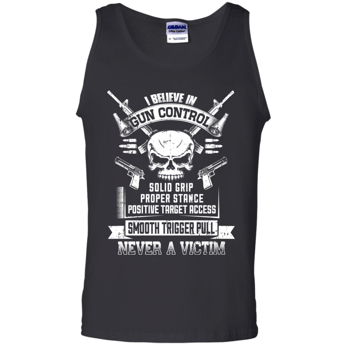 I Believe In Gun Control-T-Shirt & Hoodie-Unisex Tank-Black