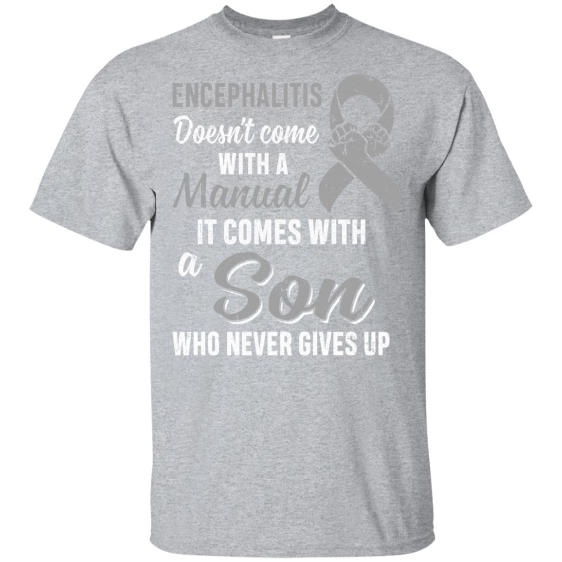 Encephalitis Awareness Son Warrior Gifts-T-Shirt & Hoodie-Classic T-Shirt-Sport Grey
