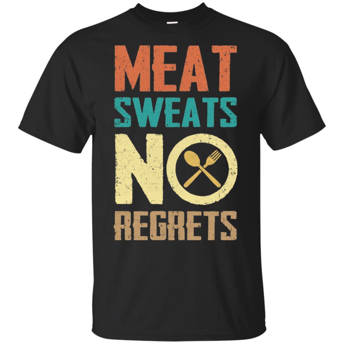 Vintage Retro Meat Sweats No Regrets Funny BBQ